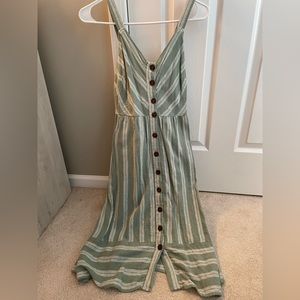 Universal Threads Sage Striped Button Dress